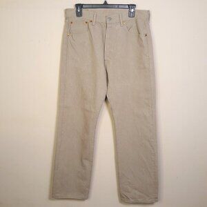 Levi's 501 White Oak Cone Denim Jeans Tan 34x30